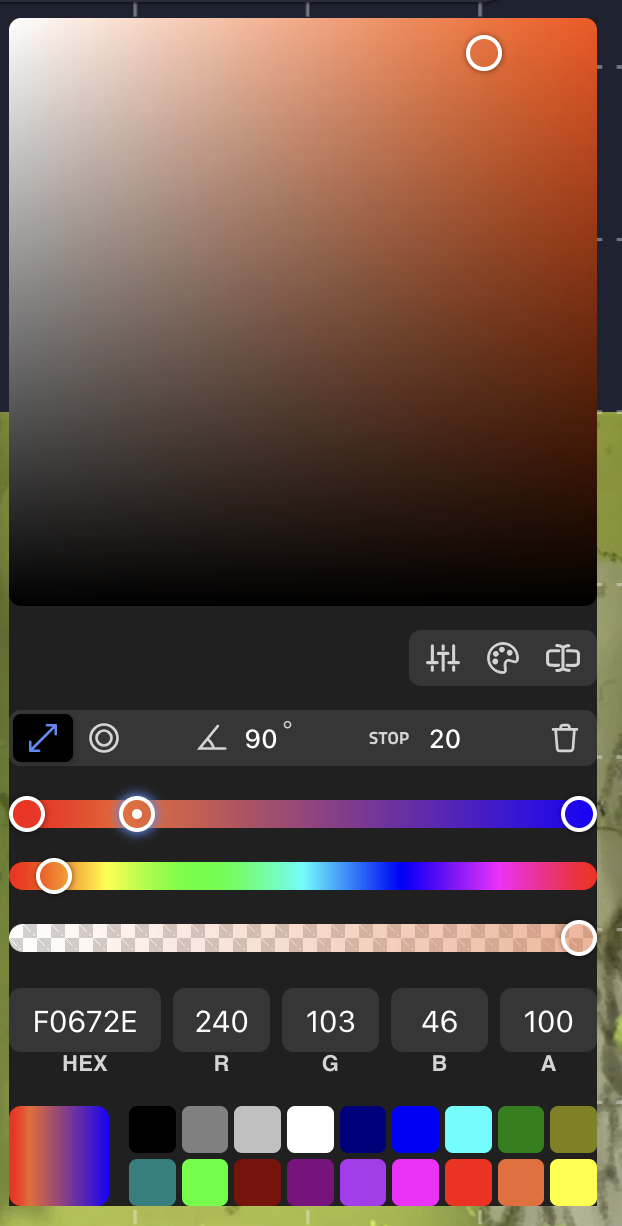 gradient controls